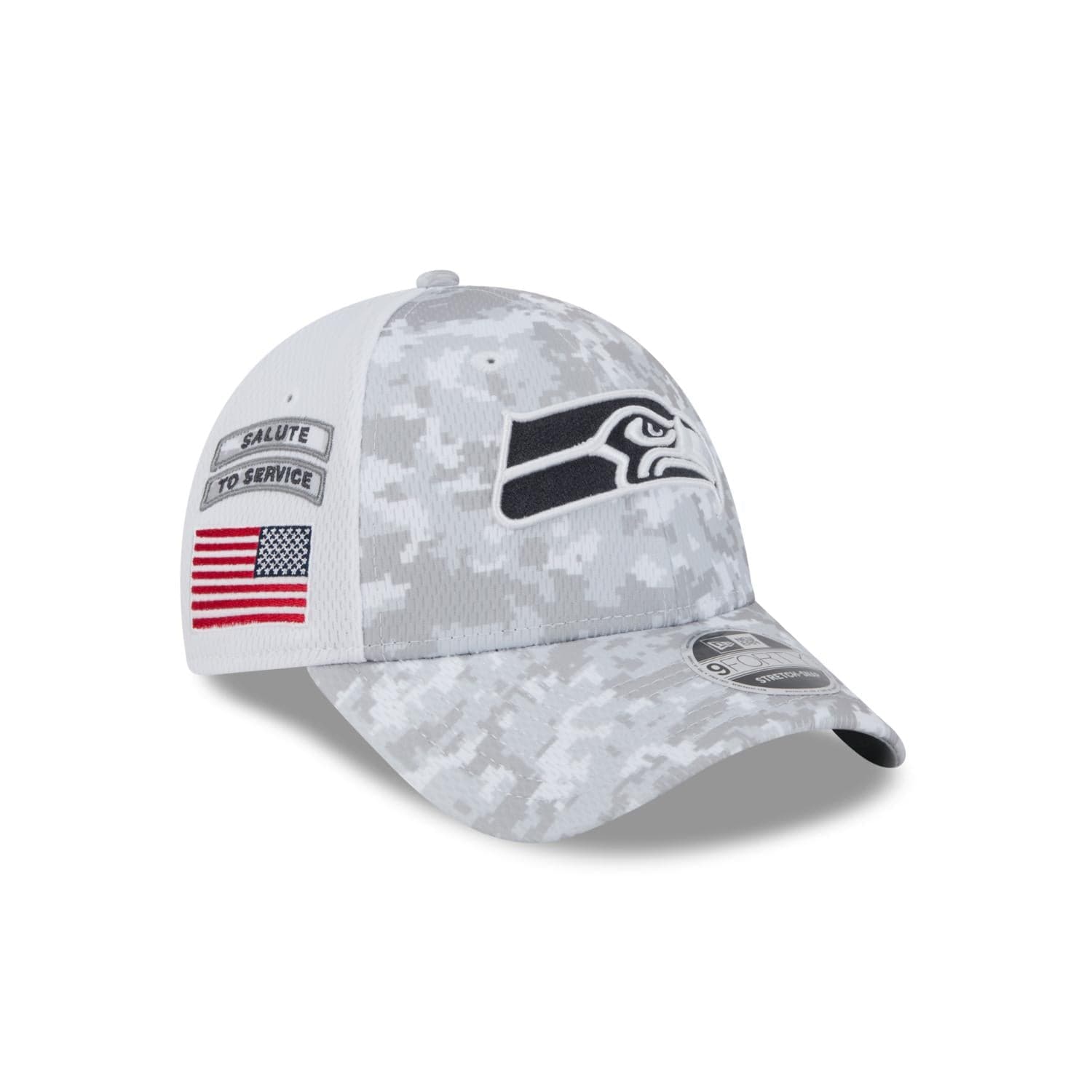 Seattle Seahawks 2024 NFL Salute to Service New Era 9FORTY Cap Weiß - STADIUMDREAMS