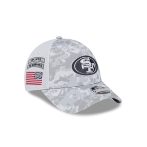 San Francisco 49ers 2024 NFL Salute to Service New Era 9FORTY Cap Weiß - STADIUMDREAMS