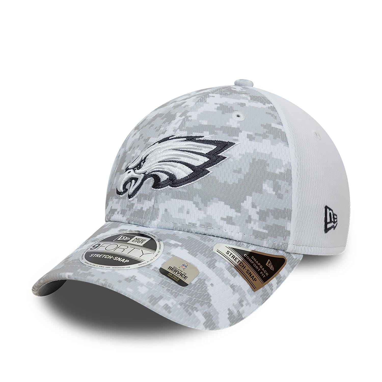 Philadelphia Eagles 2024 NFL Salute to Service New Era 9FORTY Cap Weiß - STADIUMDREAMS