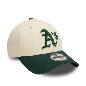 Oakland Athletics New Era Colour Block 9FORTY MLB Cap Beige - STADIUMDREAMS