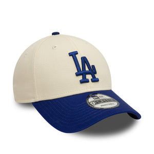 Los Angeles Dodgers New Era Colour Block 9FORTY MLB Cap Beige - STADIUMDREAMS