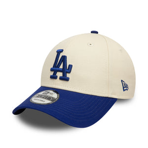 Los Angeles Dodgers New Era Colour Block 9FORTY MLB Cap Beige - STADIUMDREAMS