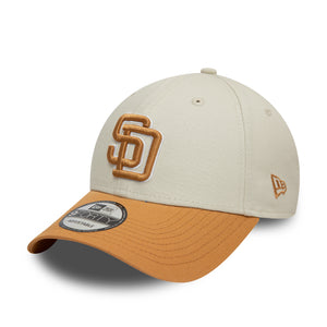 San Diego Padres New Era World Series Side Patch 9FORTY MLB Cap Beige - STADIUMDREAMS