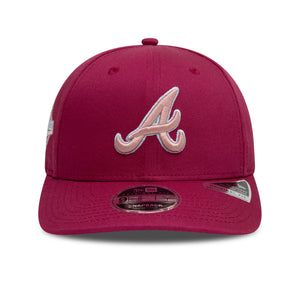 Atlanta Braves World Series Patch 9FIFTY Original Fit MLB Cap Dunkelrot - STADIUMDREAMS