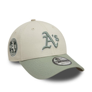 Oakland Athletics New Era World Series Side Patch 9FORTY MLB Cap Beige - STADIUMDREAMS