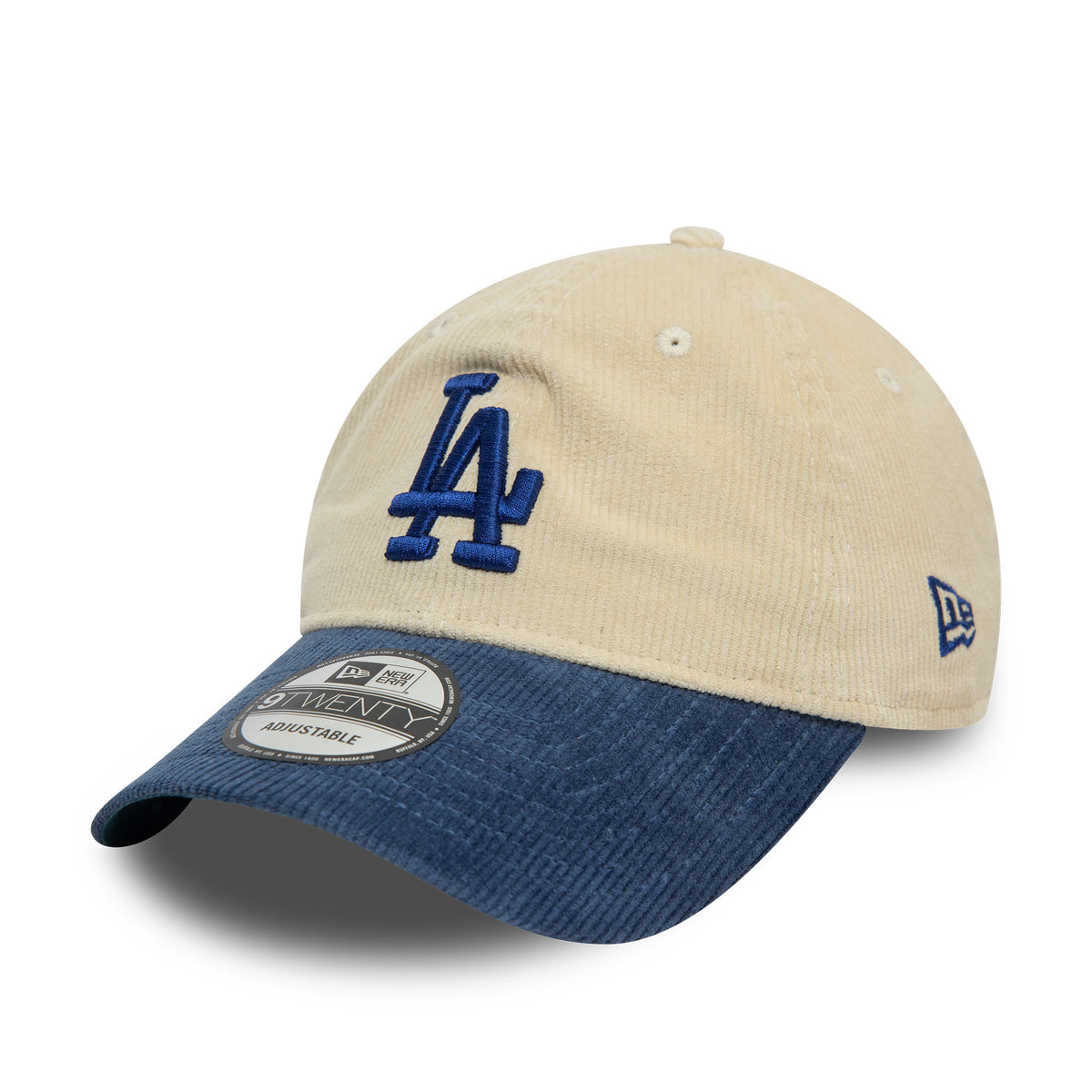 Los Angeles Dodgers New Era Colour Block CORD 9TWENTY MLB Cap Beige - STADIUMDREAMS