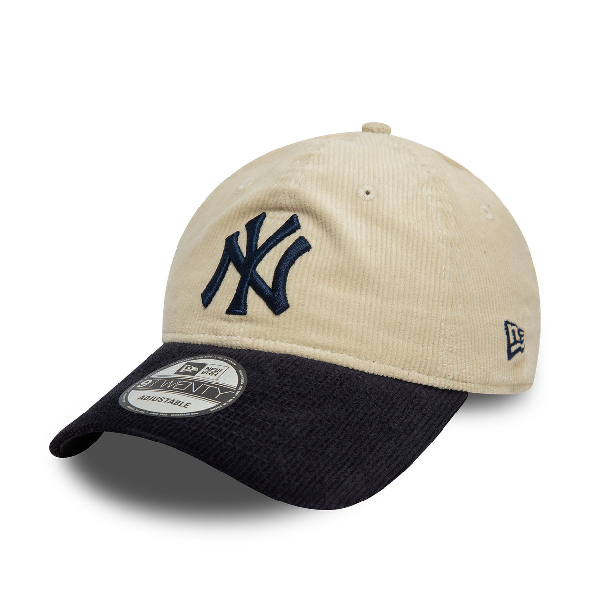 New York Yankees New Era Colour Block CORD 9TWENTY MLB Cap Beige - STADIUMDREAMS