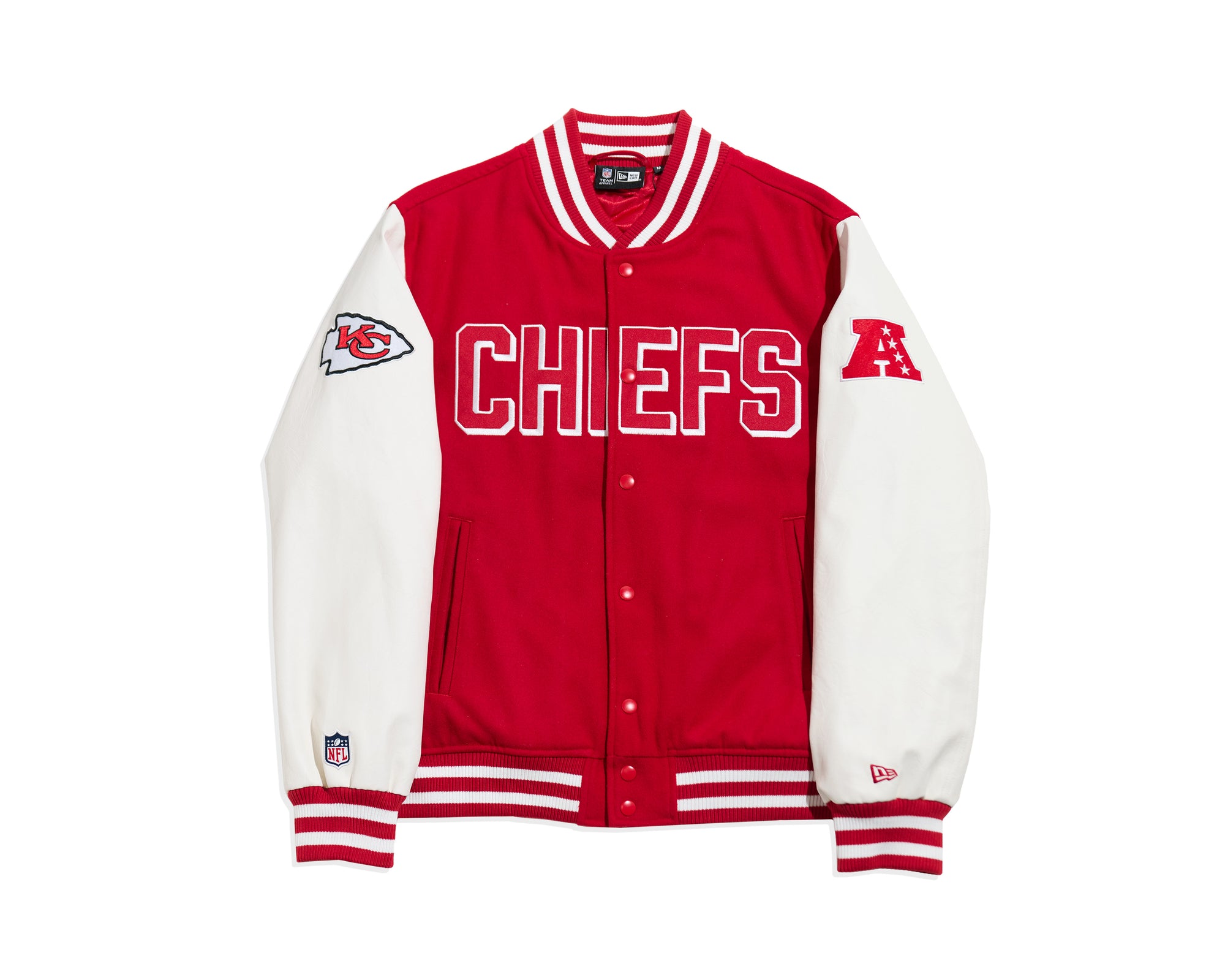 Kansas City Chiefs Premium New Era Varsity NFL College Jacke Rot