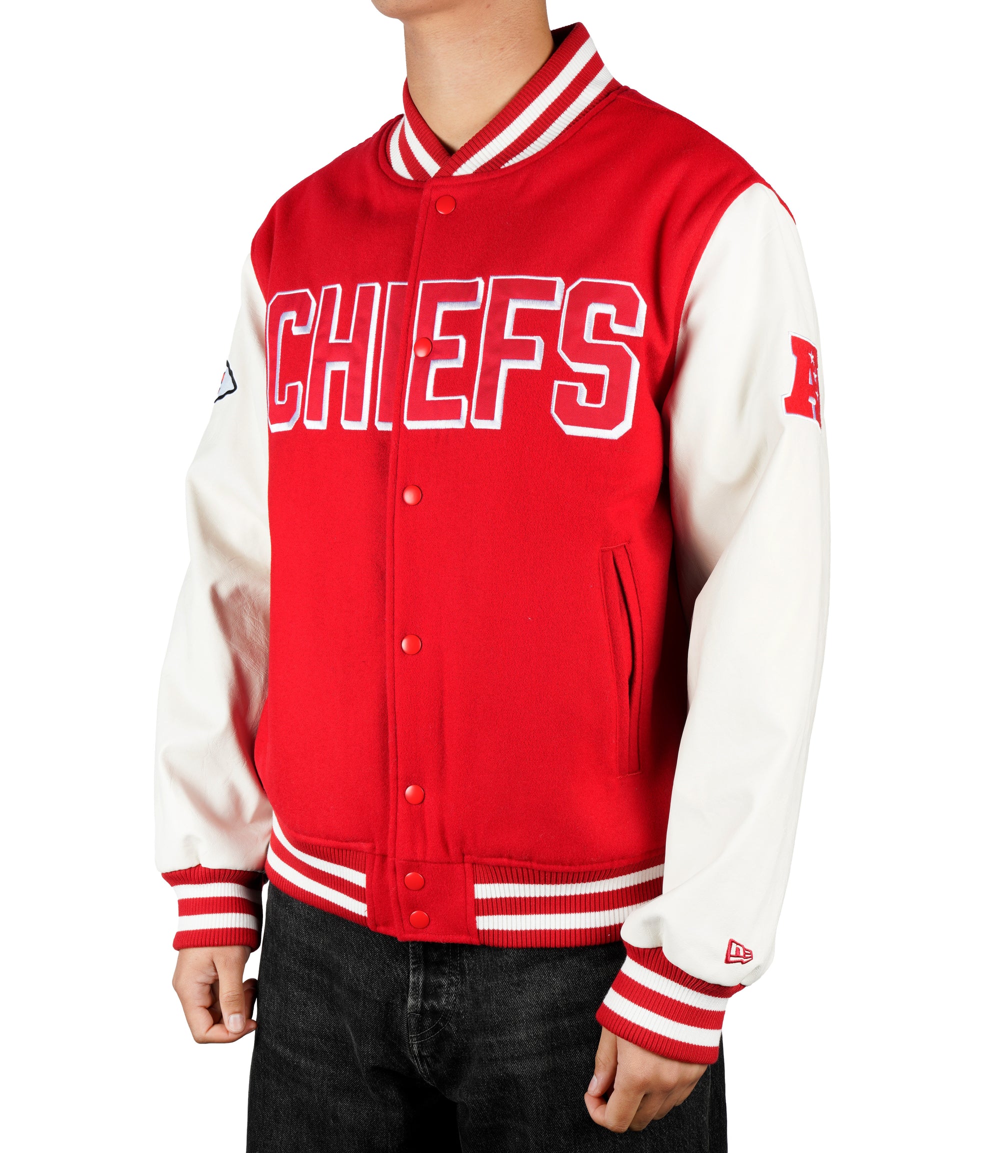 Kansas City Chiefs Premium New Era Varsity NFL College Jacke Rot - STADIUMDREAMS