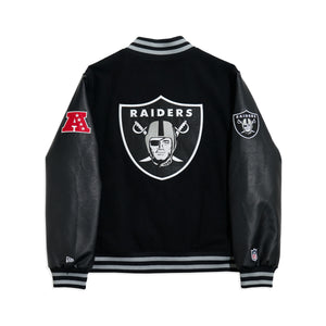 Las Vegas Raiders Premium New Era Varsity NFL College Jacke Schwarz - STADIUMDREAMS