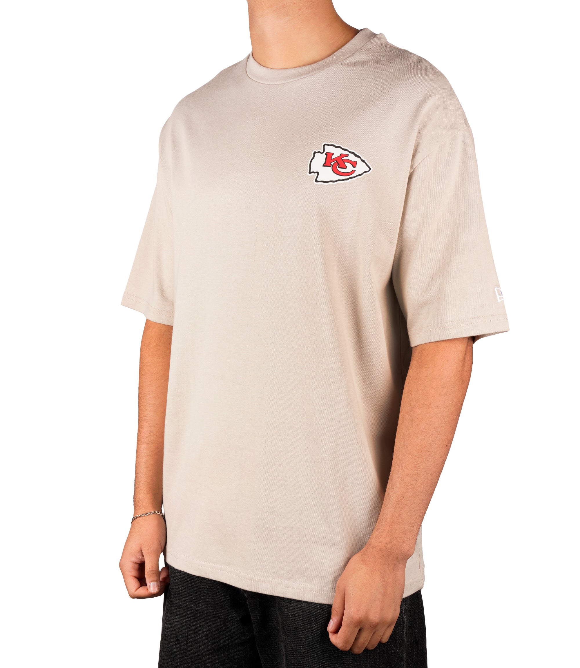 Kansas City Chiefs New Era Backprint Oversized NFL T-Shirt Beige