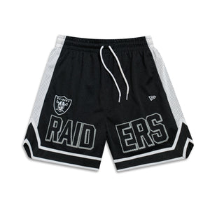 Las Vegas Raiders New Era Graphic Mesh NFL Short Schwarz - STADIUMDREAMS