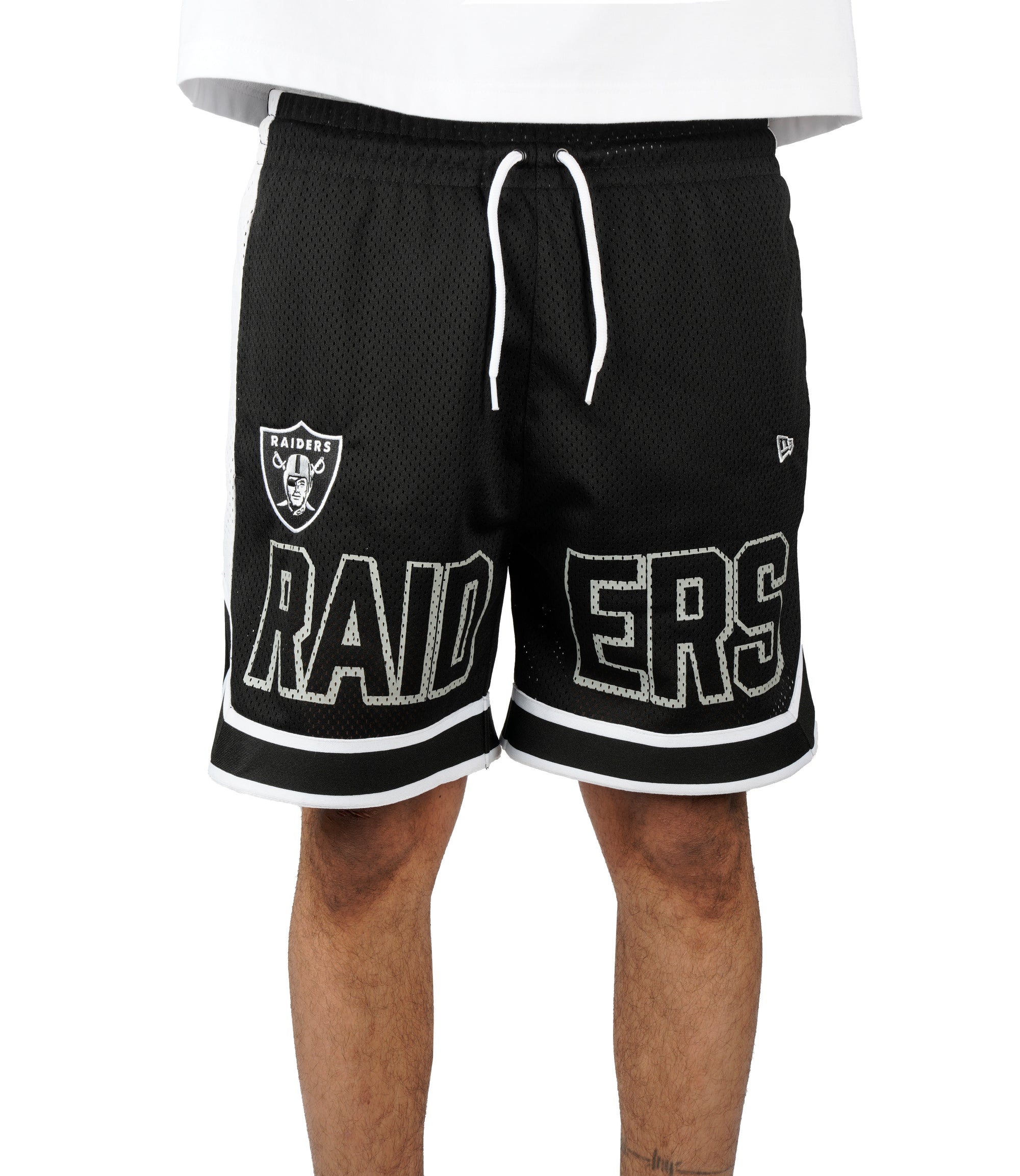 Las Vegas Raiders New Era Graphic Mesh NFL Short Schwarz - STADIUMDREAMS