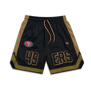 San Francisco 49ers New Era Graphic Mesh NFL Short Schwarz - STADIUMDREAMS