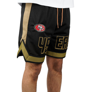 San Francisco 49ers New Era Graphic Mesh NFL Short Schwarz - STADIUMDREAMS