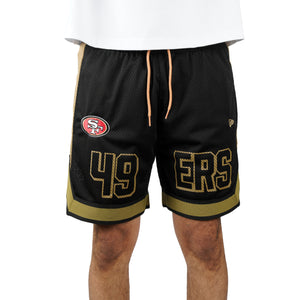 San Francisco 49ers New Era Graphic Mesh NFL Short Schwarz - STADIUMDREAMS