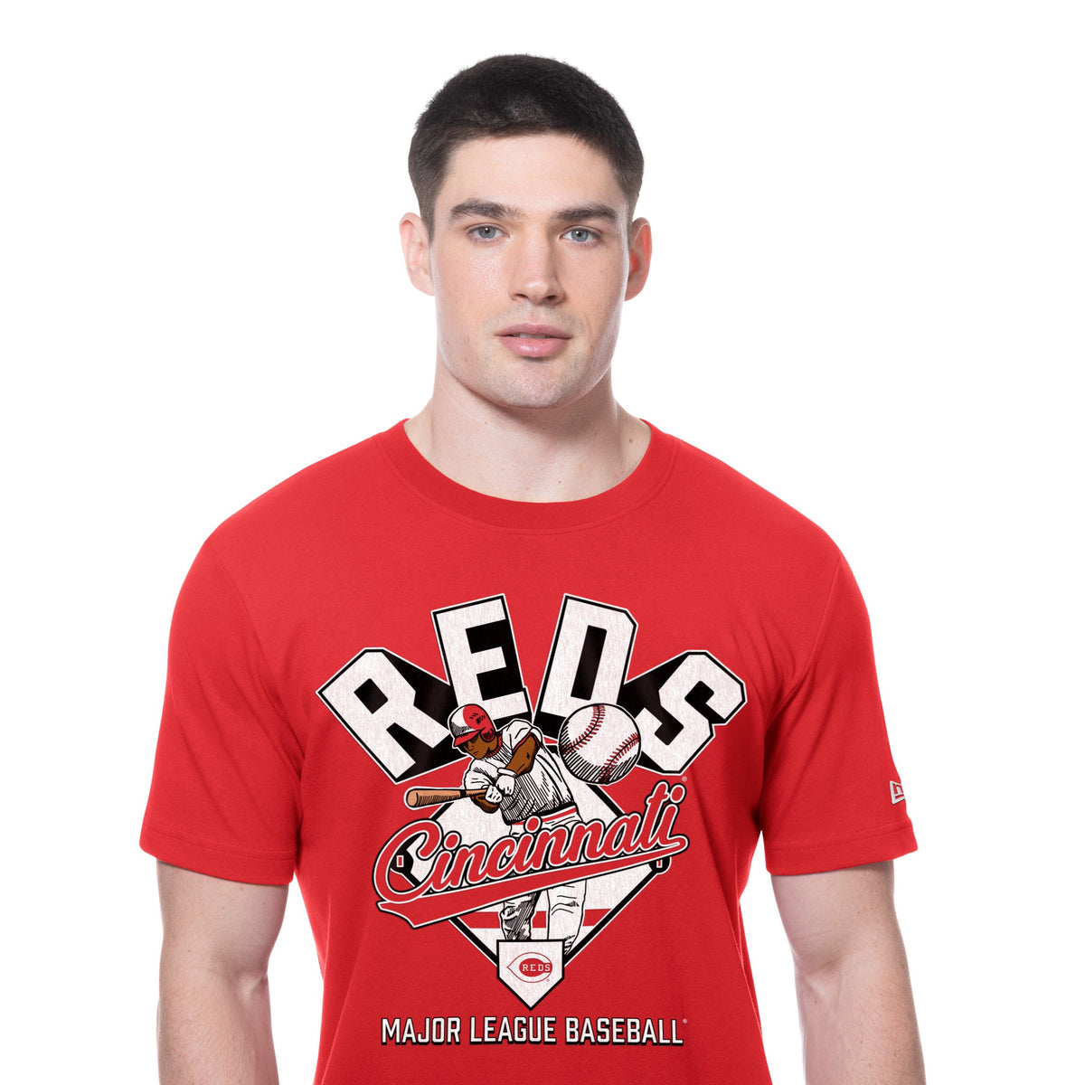 Cincinnati Reds New Era 2025 Batting Practice MLB T-Shirt Rot - STADIUMDREAMS