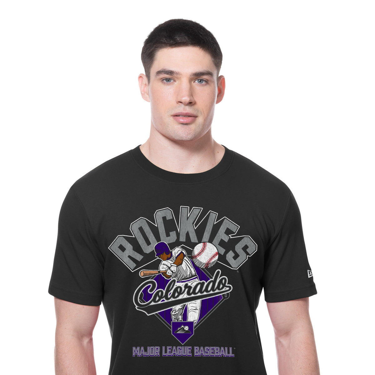 Colorado Rockies New Era 2025 Batting Practice MLB T-Shirt Schwarz - STADIUMDREAMS