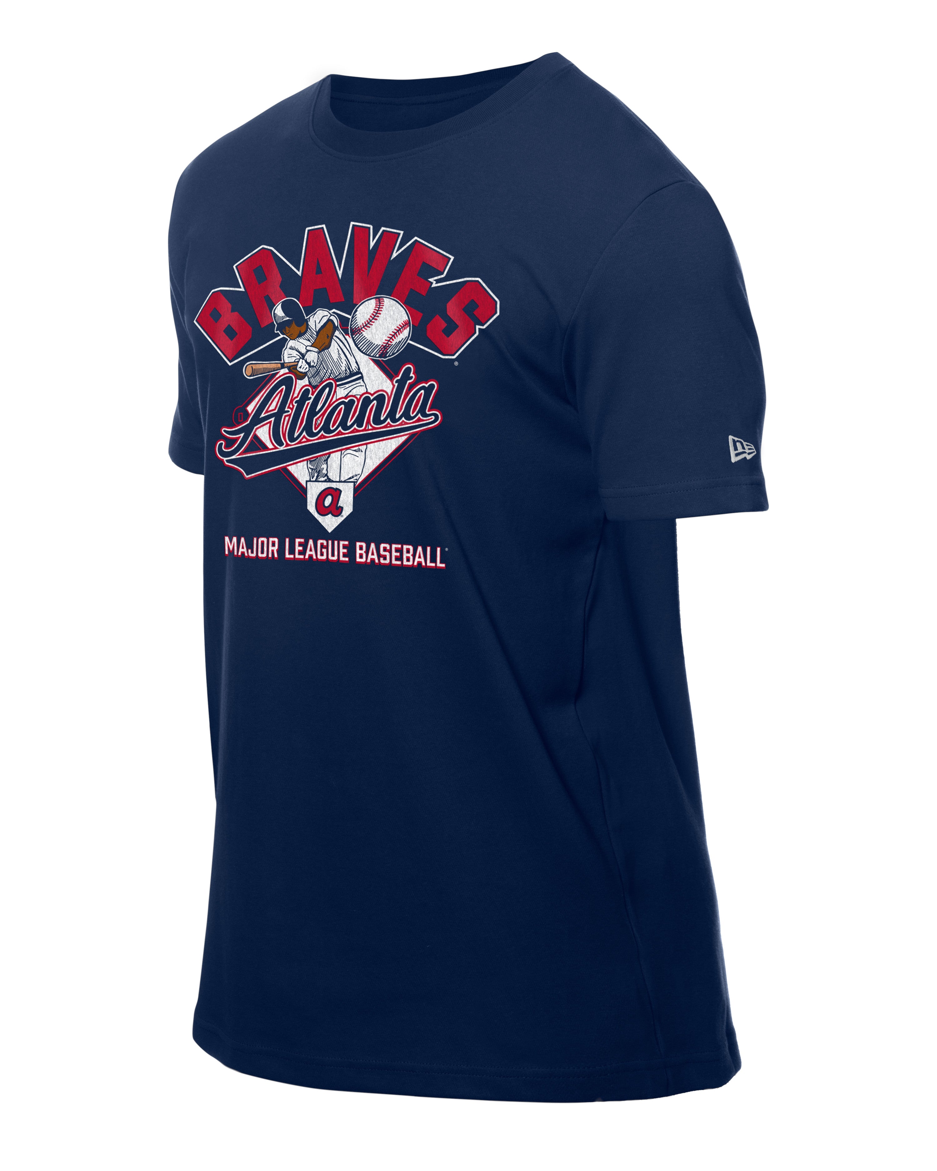 Atlanta Braves New Era 2025 Batting Practice MLB T-Shirt Navy - STADIUMDREAMS