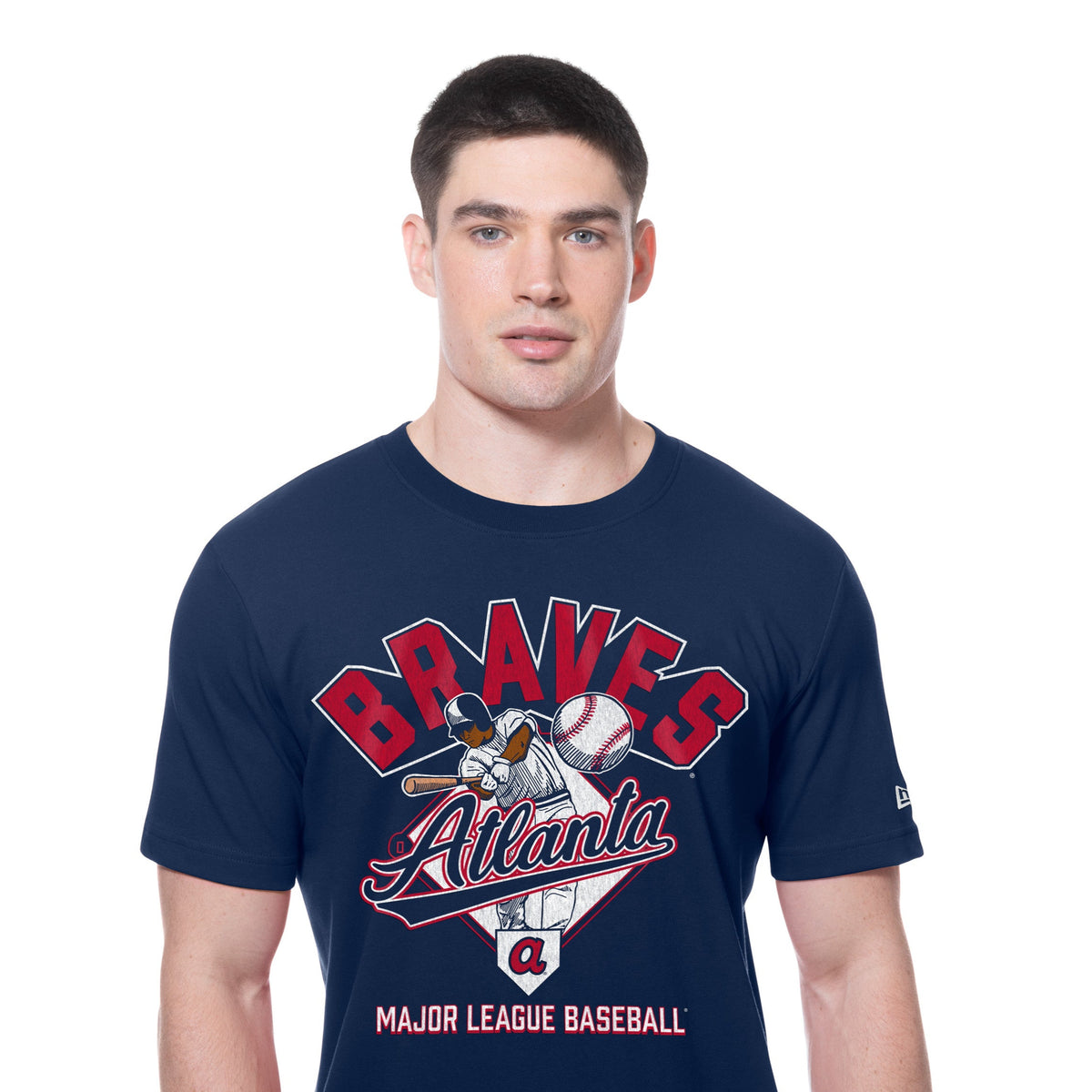 Atlanta Braves New Era 2025 Batting Practice MLB T-Shirt Navy - STADIUMDREAMS