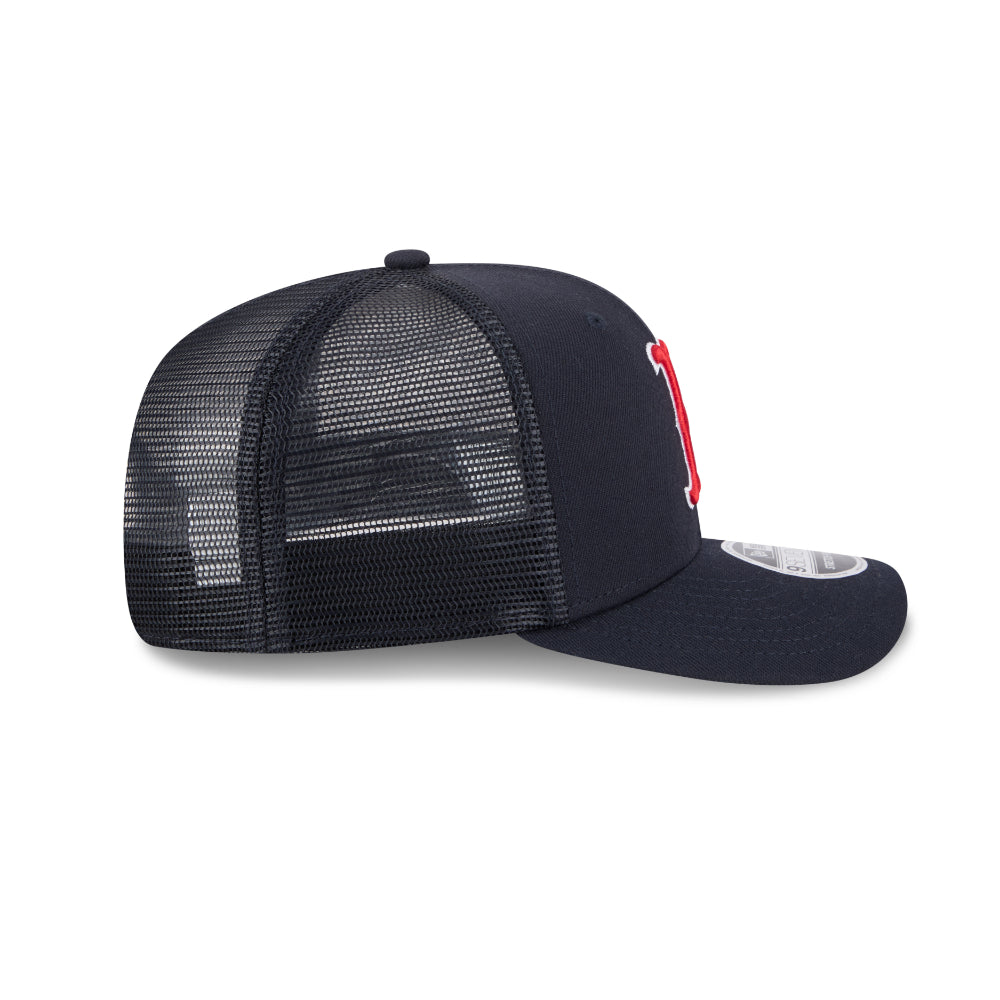 Boston Red Sox NEW ERA 9SEVENTY Stretch Snap MLB Trucker Cap in Blau, Seitenansicht