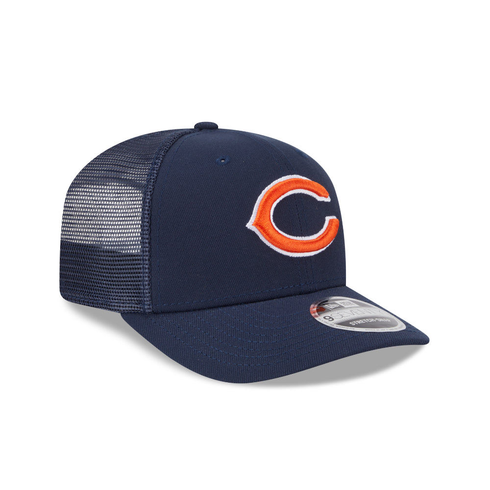 Chicago Bears New Era 9SEVENTY Stretch-Snap NFL-Truckercap in Blau, seitliche Ansicht