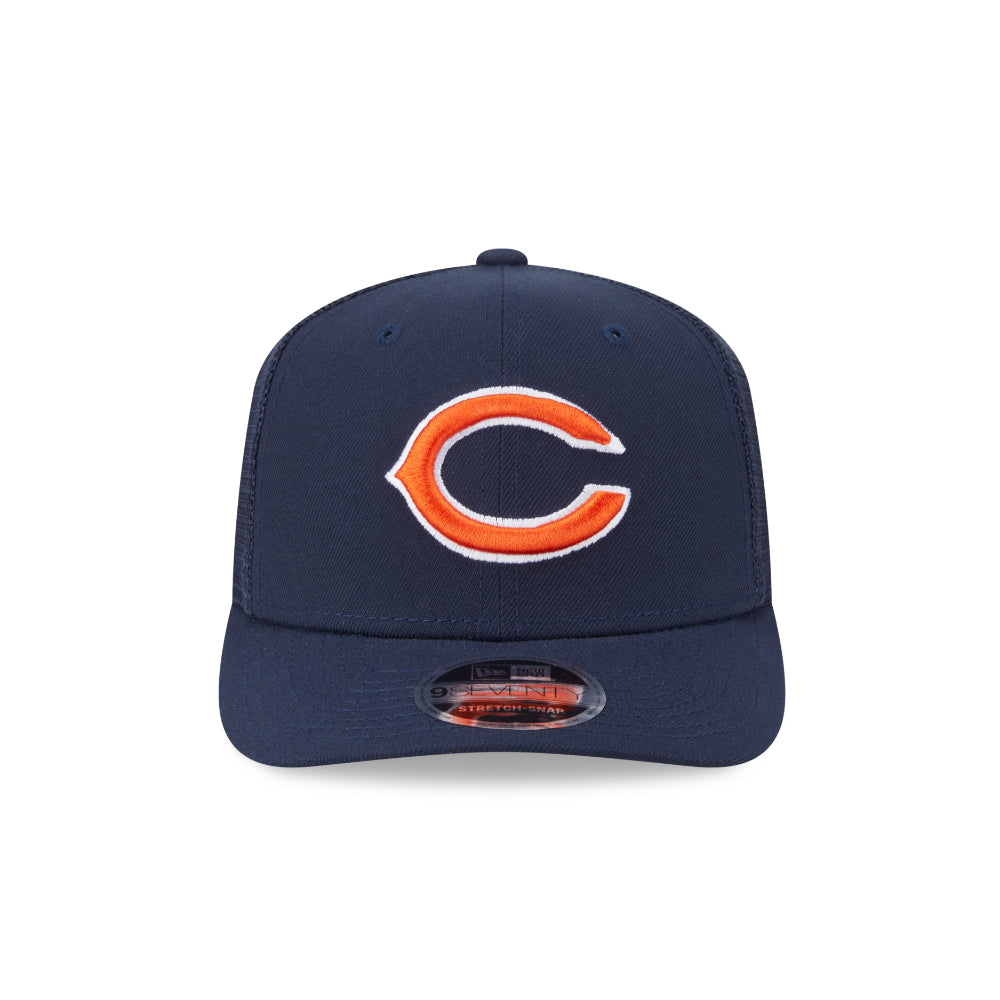 Chicago Bears New Era 9SEVENTY Stretch-Snap NFL-Trucker-Cap in Blau vorderseitig geschniegelt