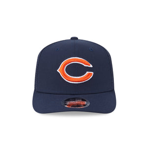 Chicago Bears New Era 9SEVENTY Stretch-Snap NFL-Trucker-Cap in Blau vorderseitig geschniegelt