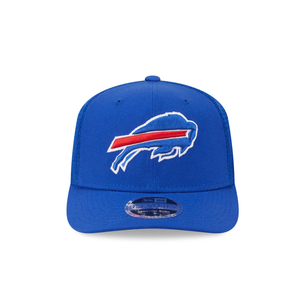 Buffalo Bills New Era 9SEVENTY Stretch-Snap NFL-Truckercap in Blau vorn gewebtes Teamlogo