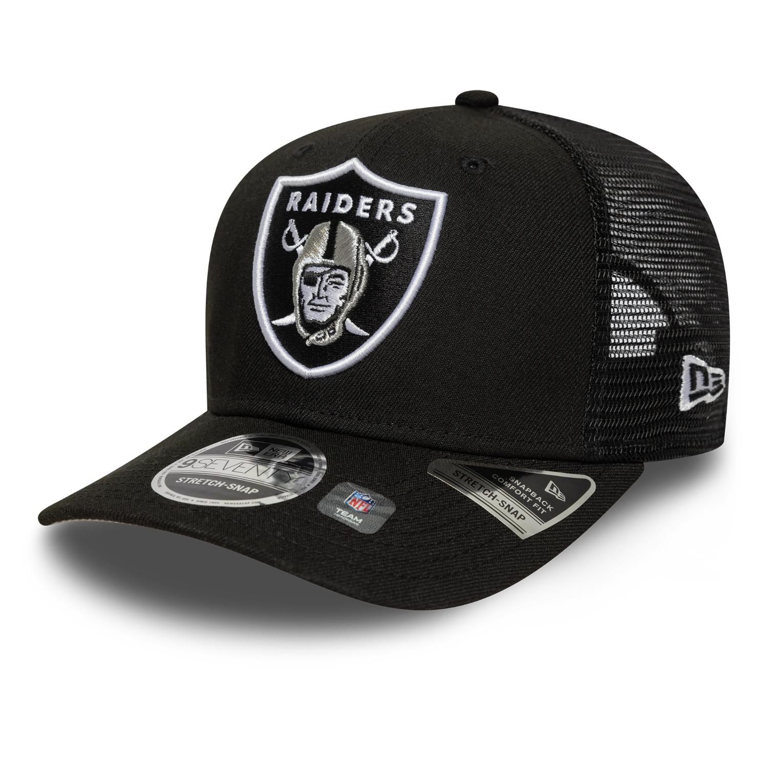 Las Vegas Raiders New Era 9SEVENTY Stretch Snap Trucker NFL Cap Schwarz
