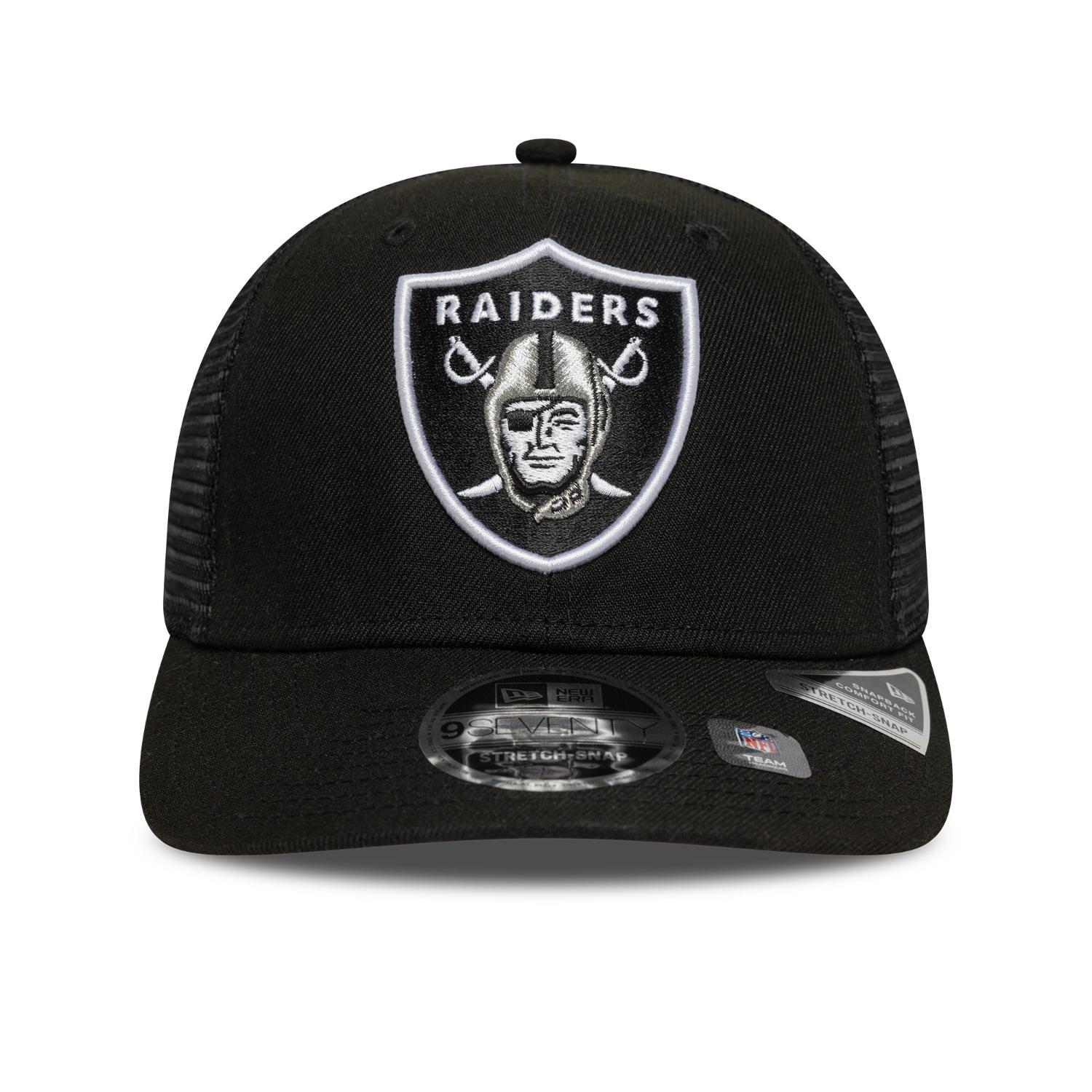 Las Vegas Raiders New Era 9SEVENTY Stretch Snap Trucker NFL Cap Schwarz