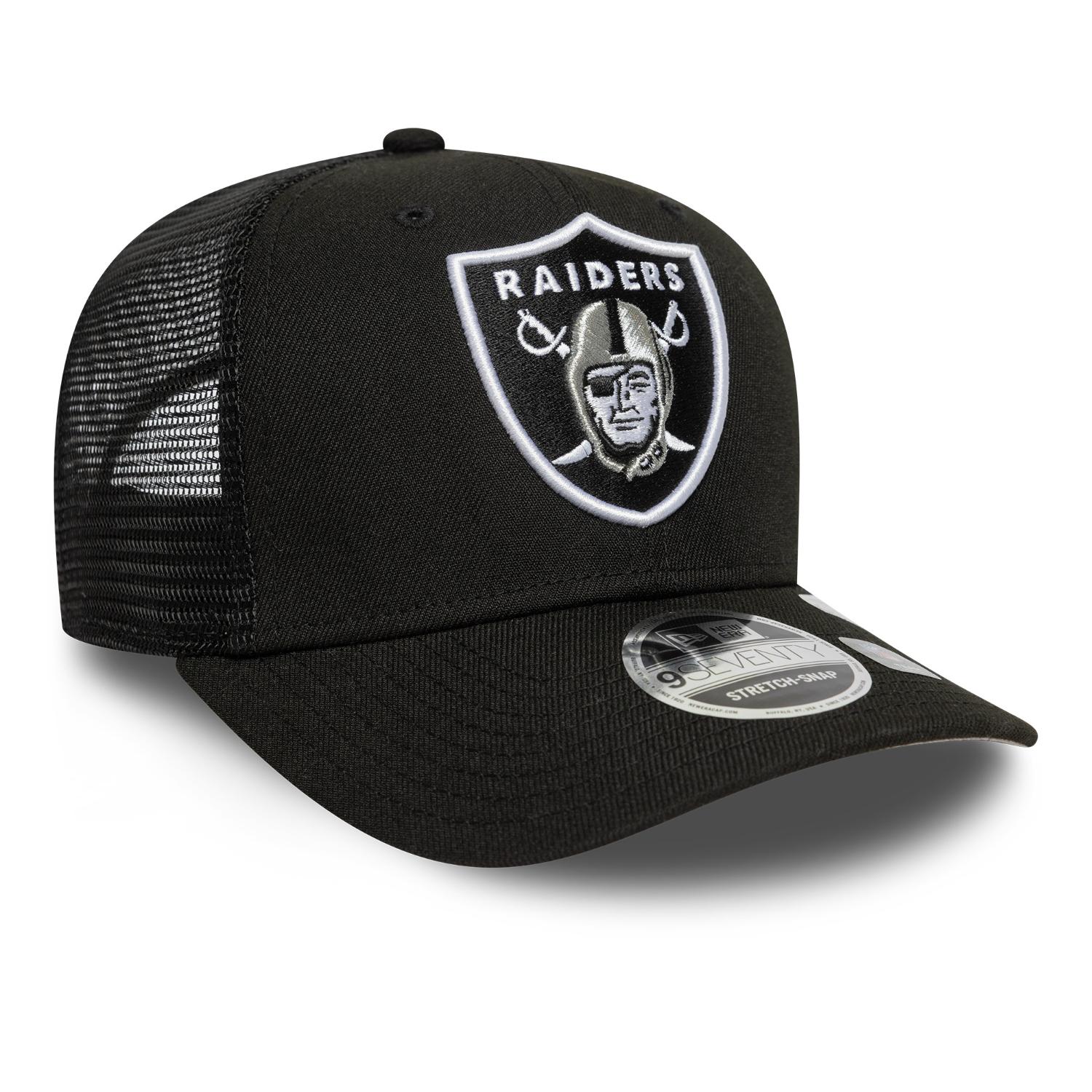 Las Vegas Raiders New Era 9SEVENTY Stretch Snap Trucker NFL Cap Schwarz