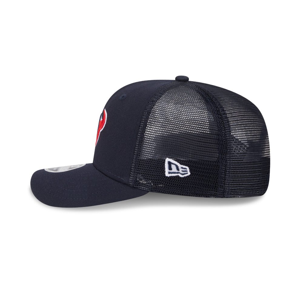 Houston Texans NEW ERA 9SEVENTY Stretch-Snap-Trucker-Cap in Blau, Seitenansicht