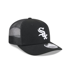 Chicago White Sox New Era 9SEVENTY Stretch Snap MLB Trucker Cap in Schwarz, seitliche Ansicht