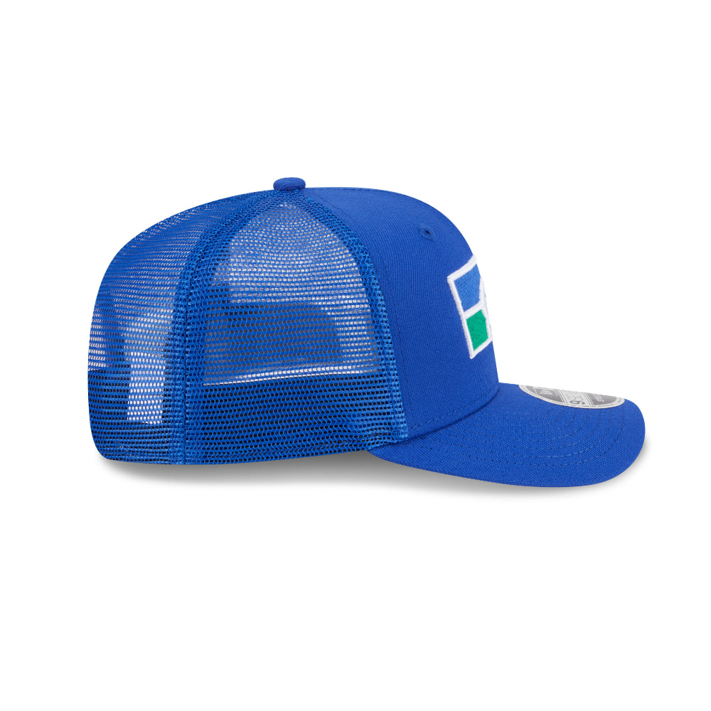 Seattle Seahawks New Era 9SEVENTY Stretch-Snap NFL-Truckercap in Blau, Seitenansicht