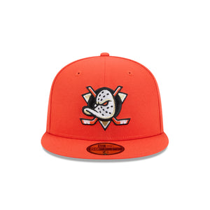 Anaheim Ducks New Era OTC 59FIFTY Fitted NHL Cap in Schwarz mit gesticktem Teamlogo
