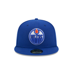Edmonton Oilers New Era OTC 59FIFTY Fitted NHL Cap in Blau