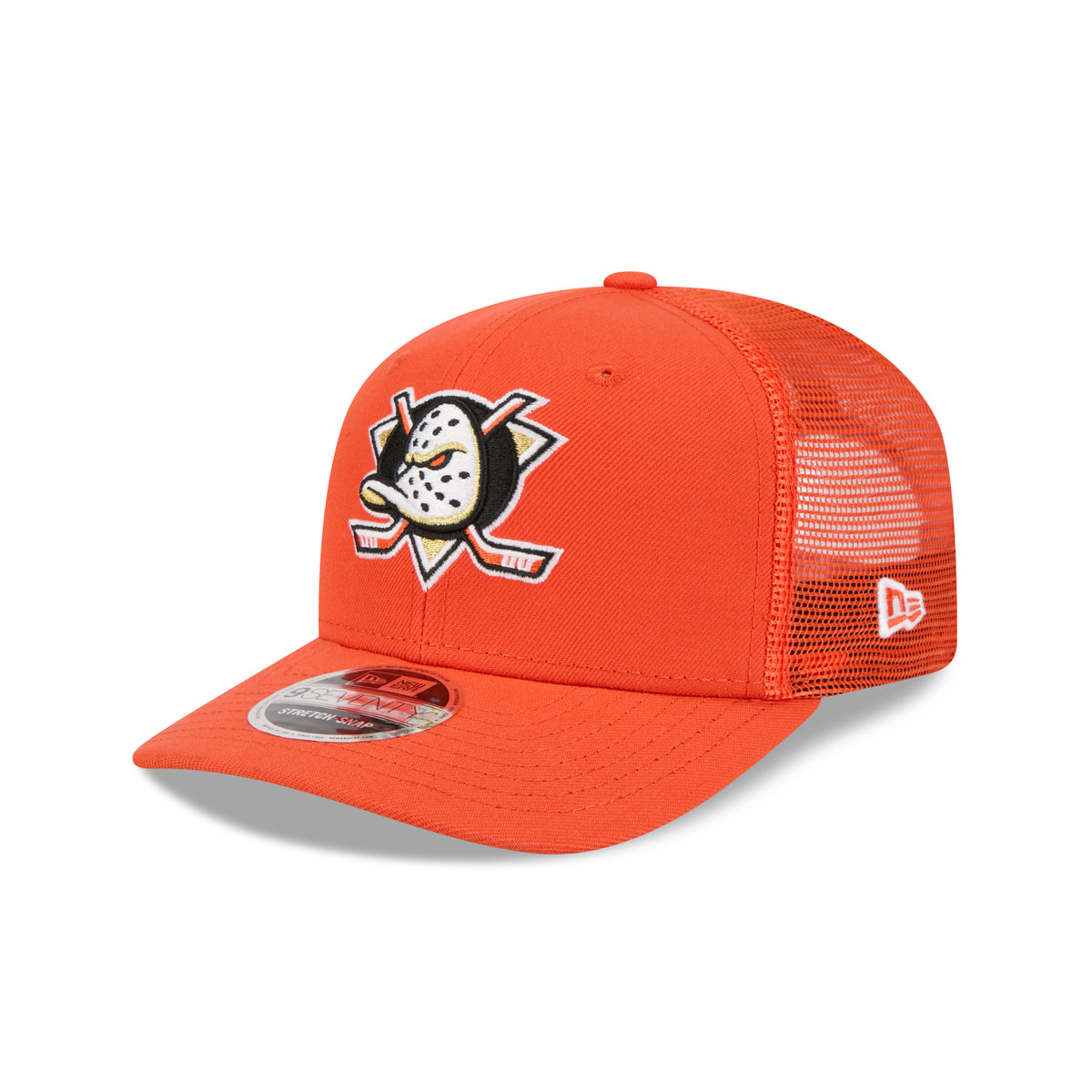 Anaheim Ducks New Era 9SEVENTY Stretch Snap NHL Trucker Cap Orange - STADIUMDREAMS