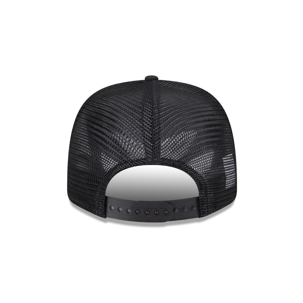 Schwarze New Era Boston Bruins 9SEVENTY Stretch Snap NHL Trucker Cap mit Logo und Mesh-Design