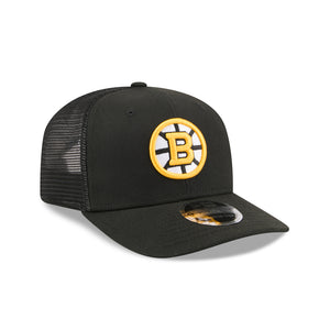 Boston Bruins New Era 9SEVENTY Stretch Snap NHL Trucker Cap in Schwarz mit strukturiertem Schirm