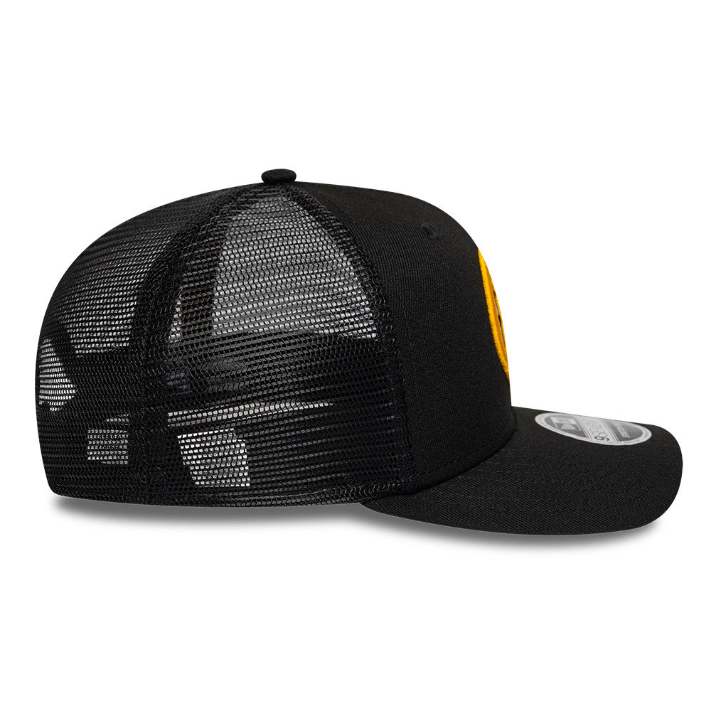 Boston Bruins New Era 9SEVENTY Stretch Snap NHL Trucker Cap in Schwarz