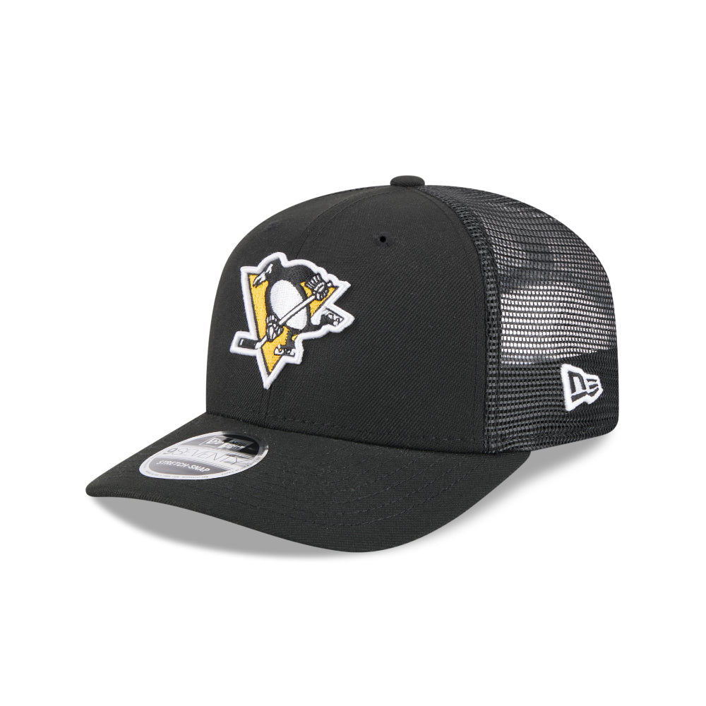 Pittsburgh Penguins New Era 9SEVENTY Stretch Snap NHL Trucker Cap in Schwarz unerquicklich