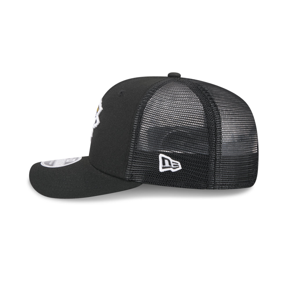 Pittsburgh Penguins New Era 9SEVENTY Stretch-Snap NHL-Trucker-Cap in Schwarz, Seitenansicht