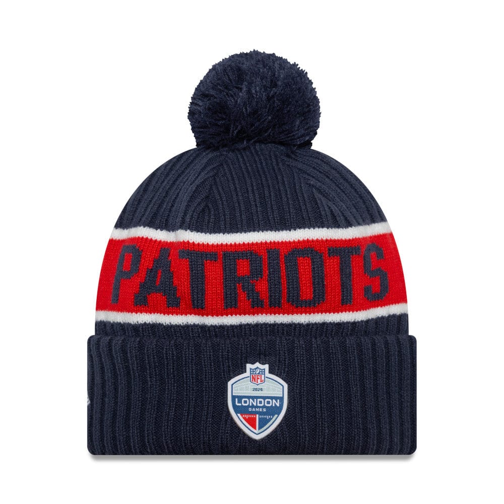 New England Patriots 2024 NFL London Games New Era Beanie Mütze Navy - STADIUMDREAMS