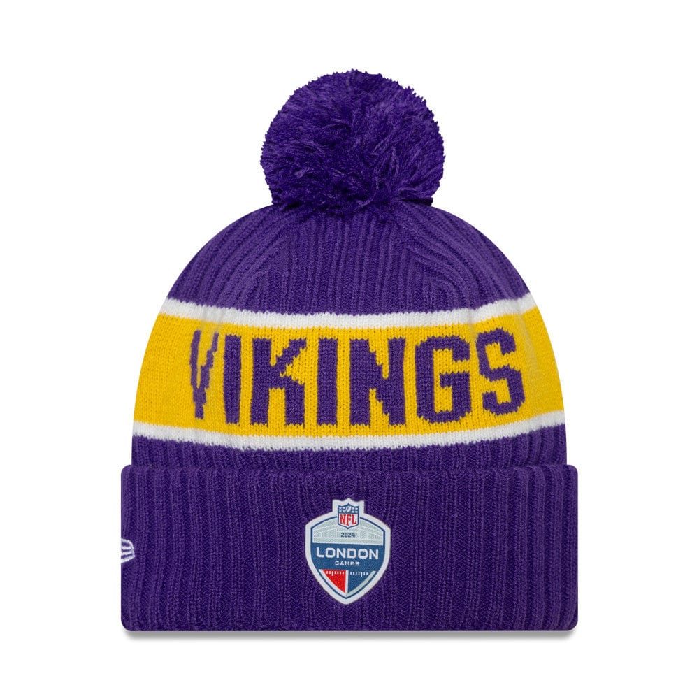 Minnesota Vikings 2024 NFL London Games New Era Beanie Mütze Lila - STADIUMDREAMS