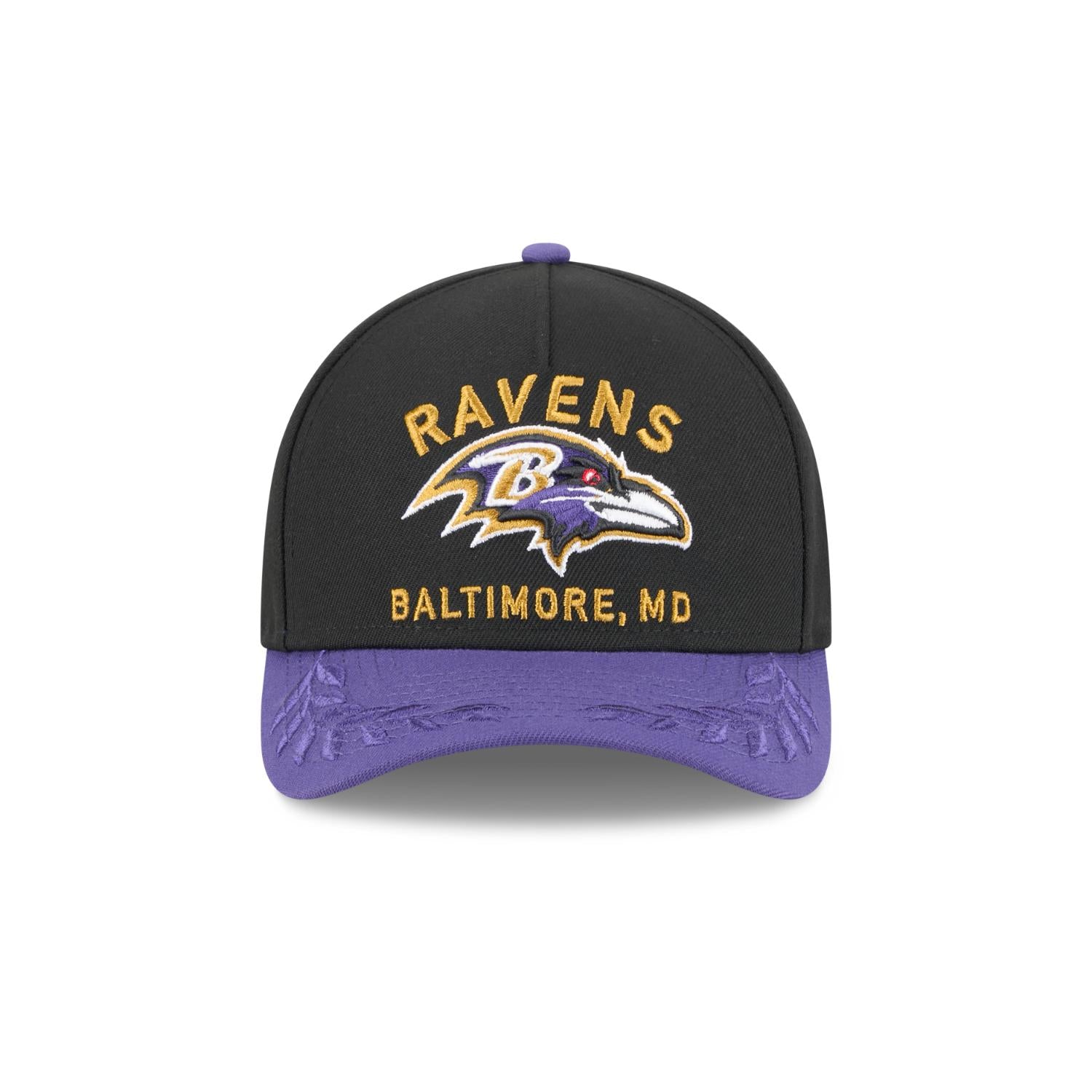 Baltimore Ravens 2025 NFL Draft 9FORTY M-Crown A-Frame Snapback Cap Schwarz