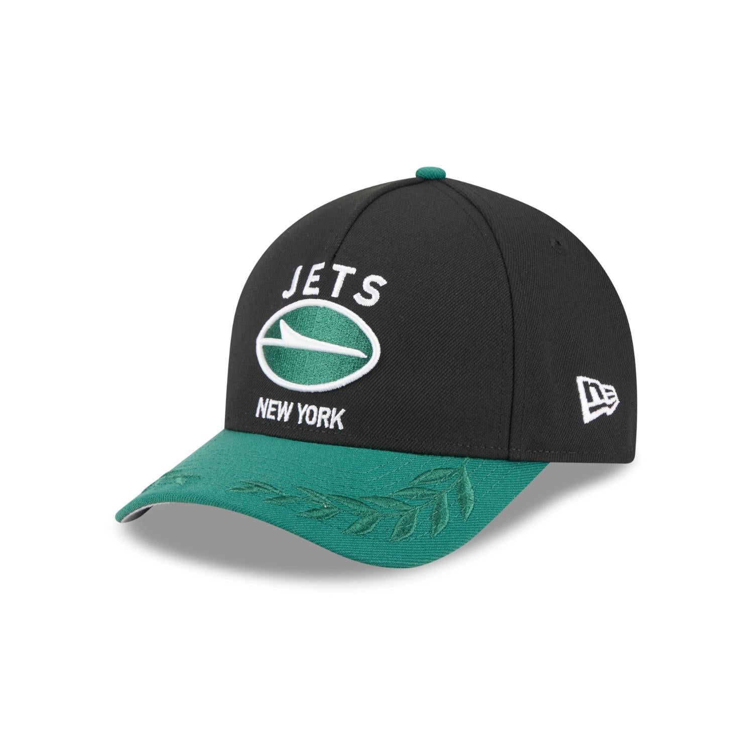 New York Jets 2025 NFL Draft 9FORTY M-Crown A-Frame Snapback Cap Schwarz