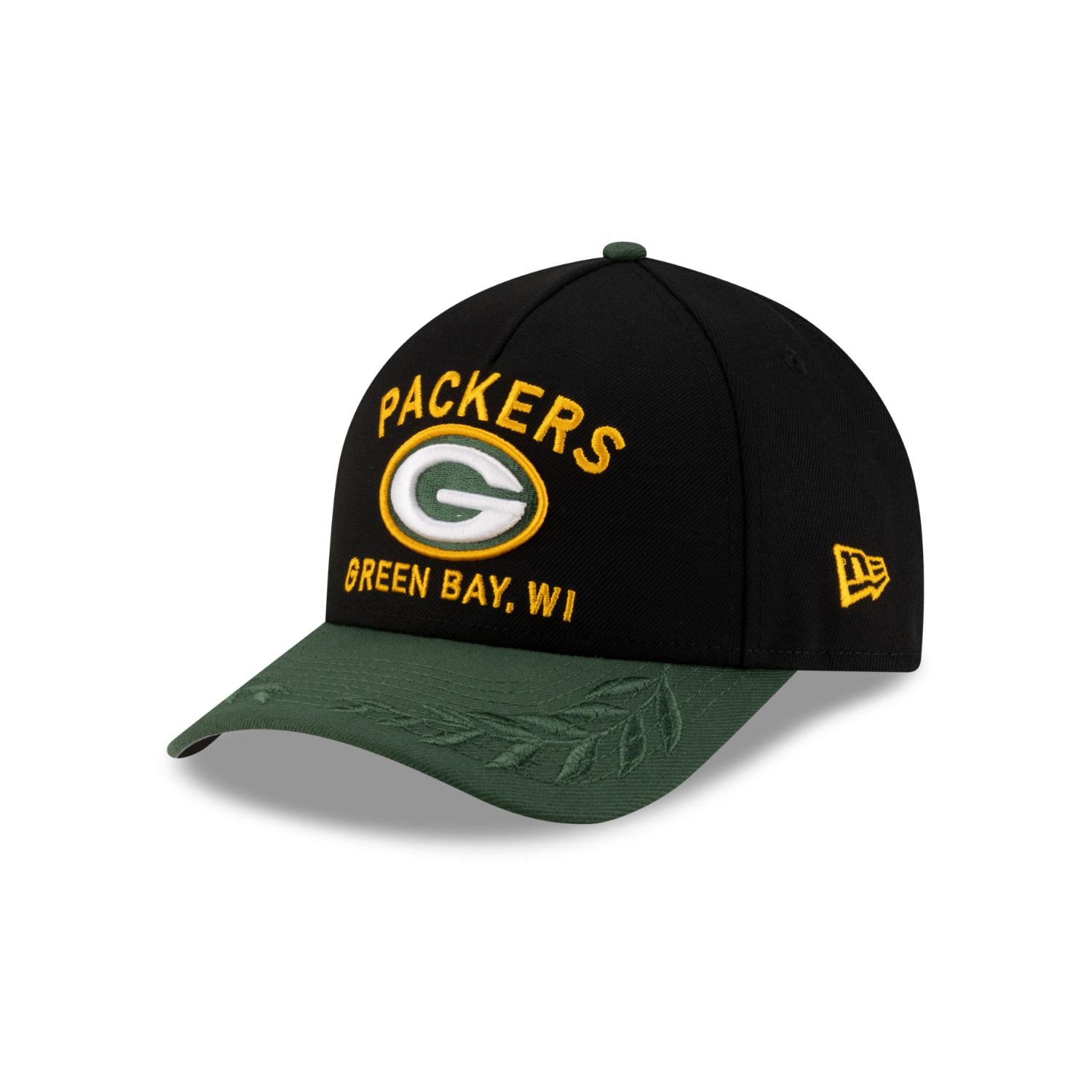 Green Bay Packers 2025 NFL Draft 9FORTY M-Crown A-Frame Snapback Cap Schwarz