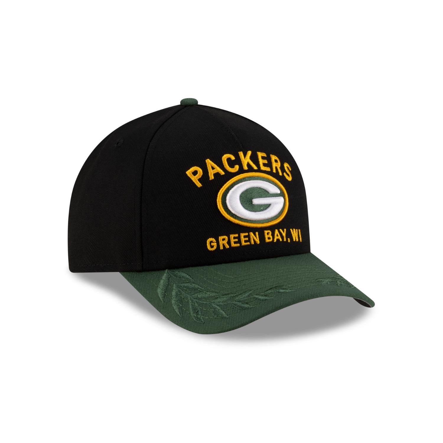Green Bay Packers 2025 NFL Draft 9FORTY M-Crown A-Frame Snapback Cap Schwarz