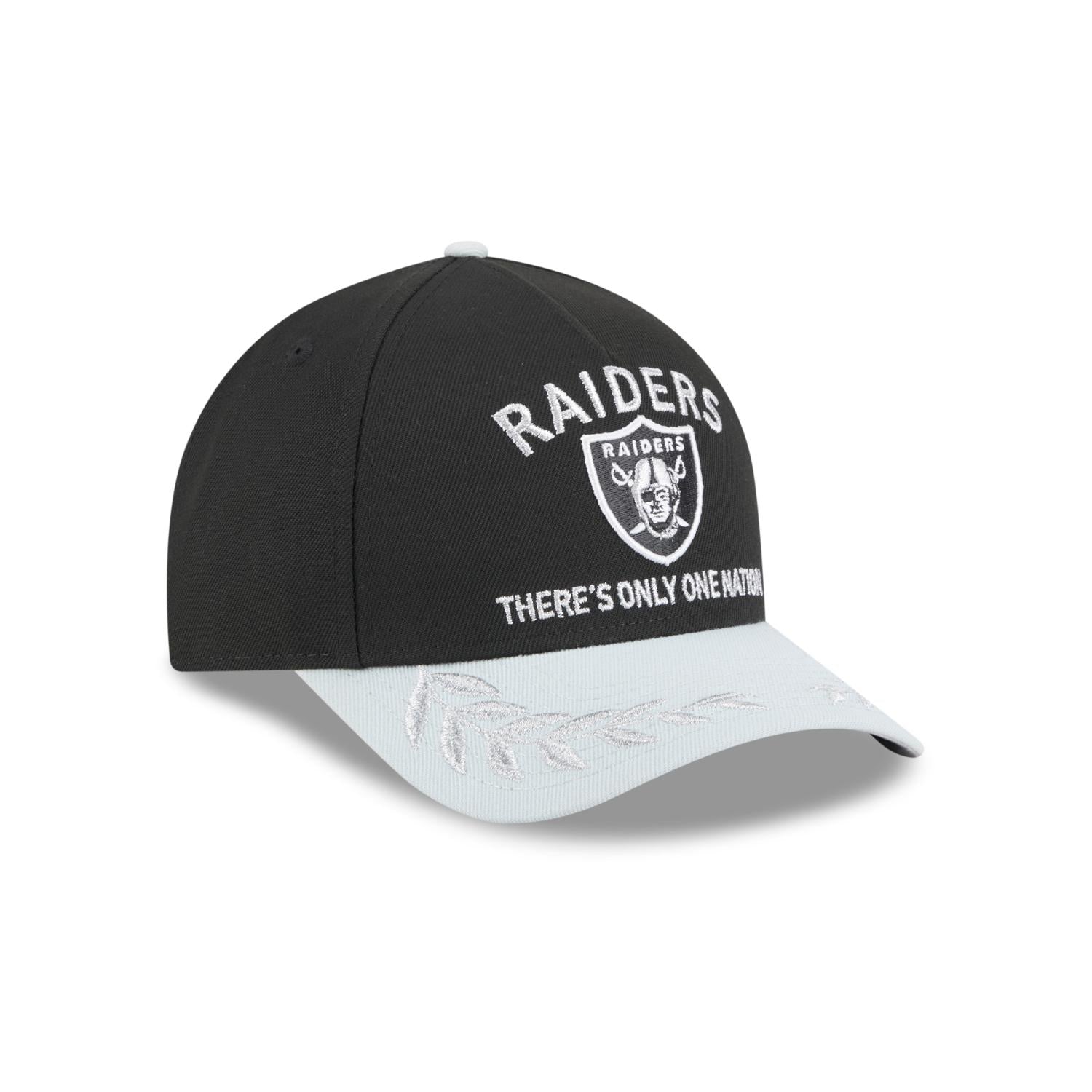 Las Vegas Raiders 2025 NFL Draft 9FORTY M-Crown A-Frame Snapback Cap Schwarz